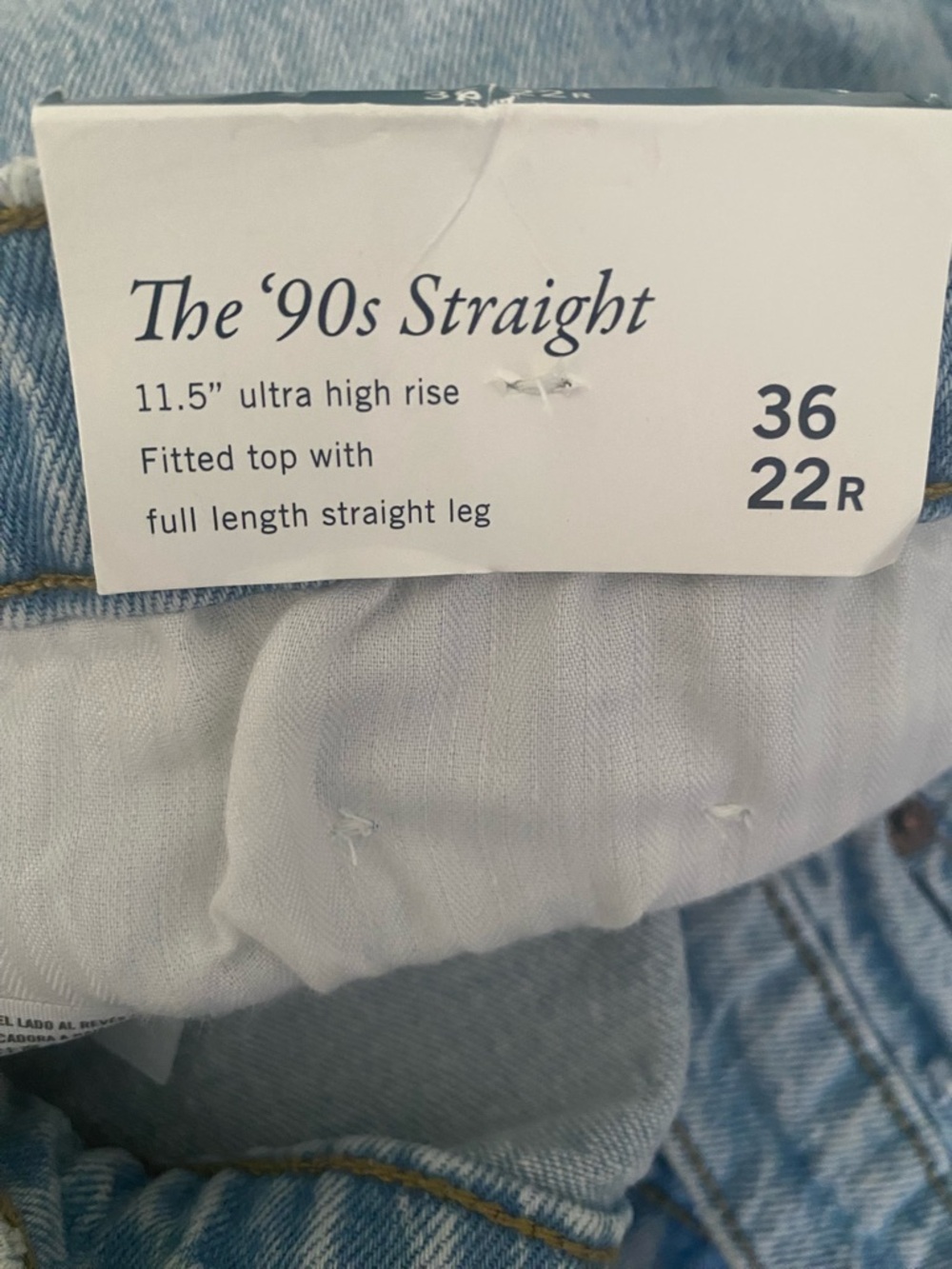Abercrombie and Fitch 90s Straight Ultra High Rise Jeans Plus Size 36 22 NWT - Picture 14 of 14